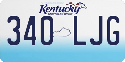 KY license plate 340LJG