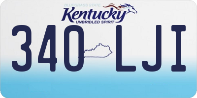 KY license plate 340LJI