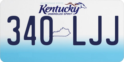 KY license plate 340LJJ