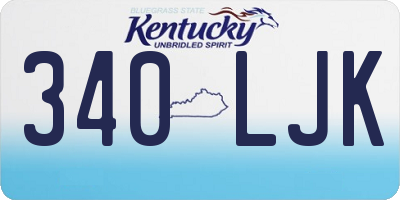 KY license plate 340LJK