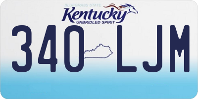 KY license plate 340LJM