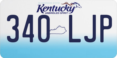 KY license plate 340LJP