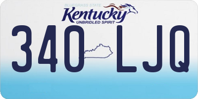 KY license plate 340LJQ