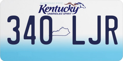 KY license plate 340LJR
