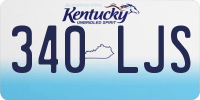 KY license plate 340LJS