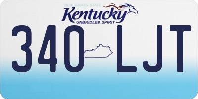 KY license plate 340LJT