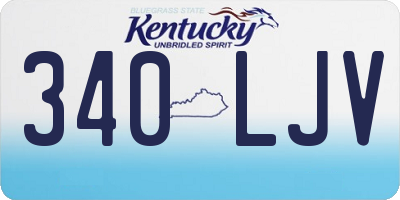 KY license plate 340LJV