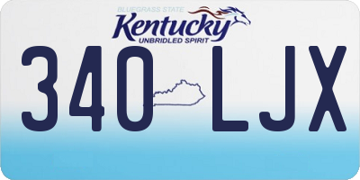 KY license plate 340LJX