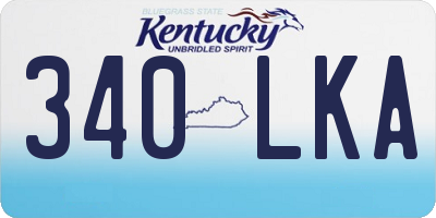 KY license plate 340LKA