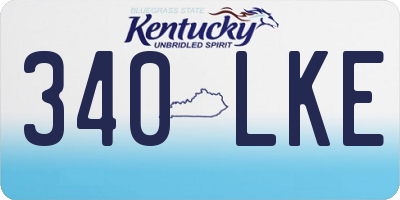 KY license plate 340LKE