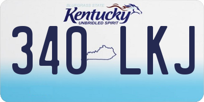 KY license plate 340LKJ