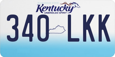KY license plate 340LKK