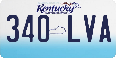 KY license plate 340LVA
