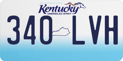 KY license plate 340LVH