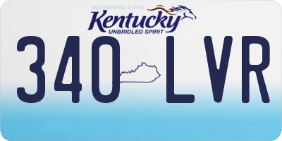 KY license plate 340LVR