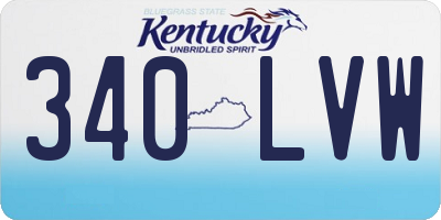KY license plate 340LVW