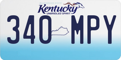 KY license plate 340MPY
