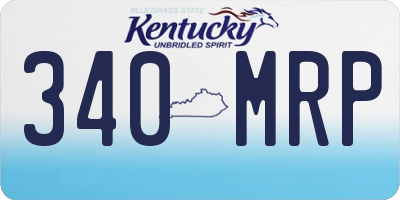 KY license plate 340MRP