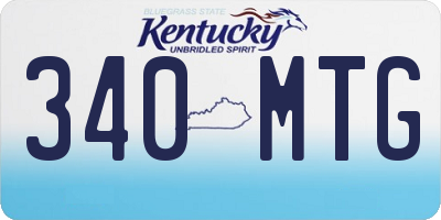 KY license plate 340MTG