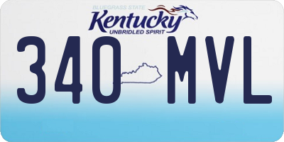 KY license plate 340MVL