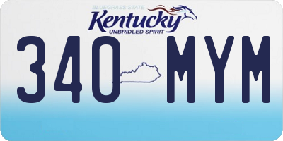 KY license plate 340MYM