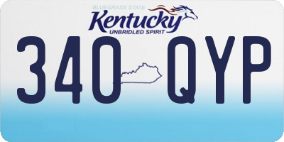 KY license plate 340QYP