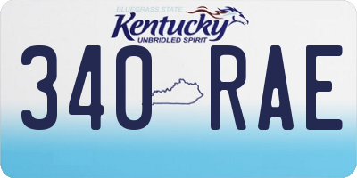 KY license plate 340RAE