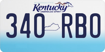 KY license plate 340RBO