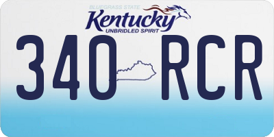 KY license plate 340RCR