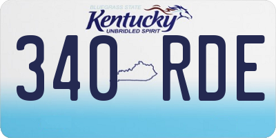 KY license plate 340RDE
