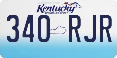 KY license plate 340RJR