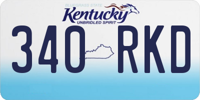 KY license plate 340RKD