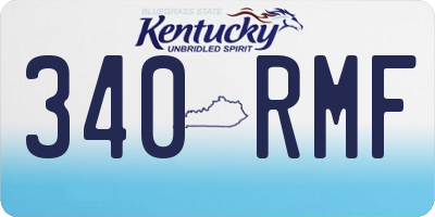 KY license plate 340RMF
