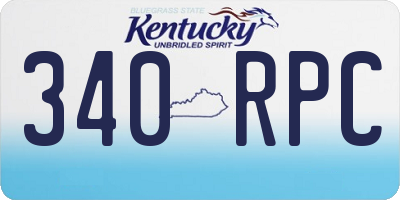 KY license plate 340RPC