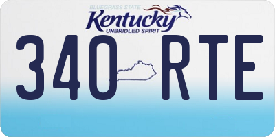 KY license plate 340RTE