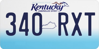 KY license plate 340RXT