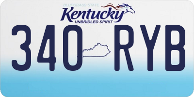 KY license plate 340RYB
