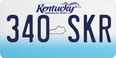KY license plate 340SKR