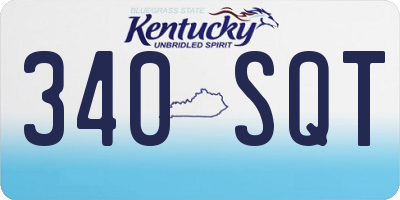 KY license plate 340SQT