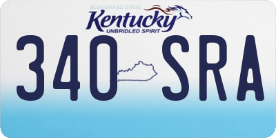 KY license plate 340SRA