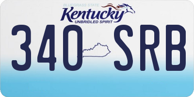 KY license plate 340SRB