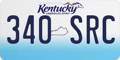KY license plate 340SRC