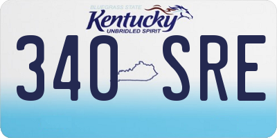 KY license plate 340SRE