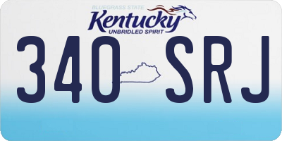 KY license plate 340SRJ