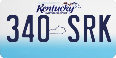 KY license plate 340SRK