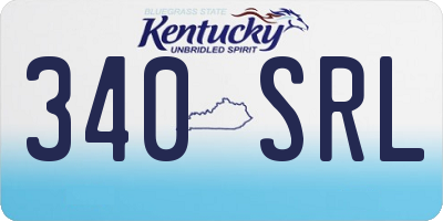 KY license plate 340SRL