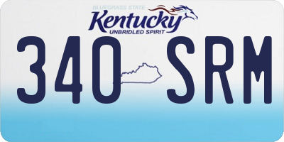 KY license plate 340SRM