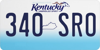 KY license plate 340SRO