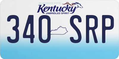 KY license plate 340SRP
