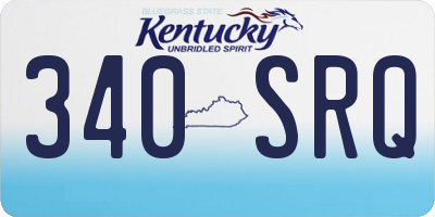 KY license plate 340SRQ